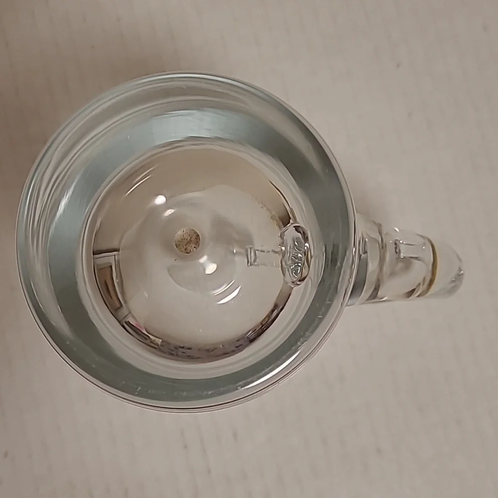 Glass Beer Mug with Bubble in Base